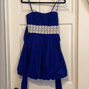 Blue and White Dress